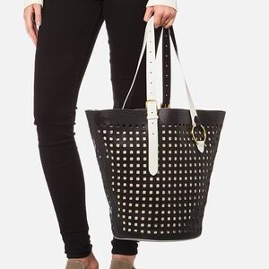 Diane Von Furstemberg “East/West” Belted Leather Tote Bag.